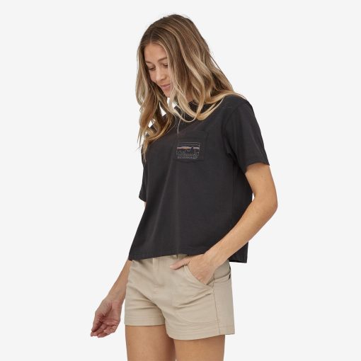 Patagonia Women’s ’73 Skyline Organic Easy Cut Pocket Tee Black