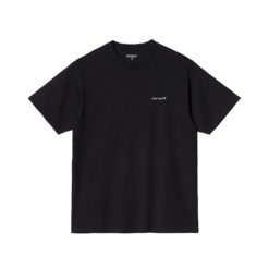 Carhartt WIP Script Embroidery T-Shirt Cotton Single Jersey Black / White